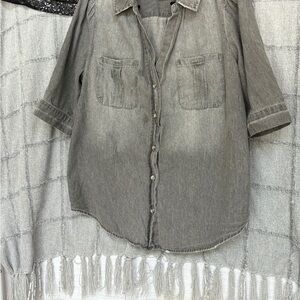 Denim short sleeve lightweight shortsleeved jacket
